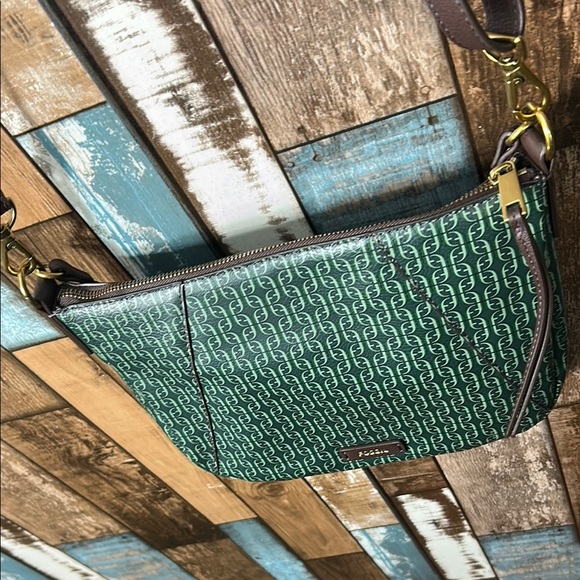 Fossil Green Patterned Crossbody Bag - Picture 4 of 15